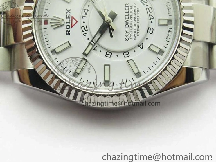 MiroTime 0503 Sky-Dweller 326934 SS Noob 1:1 Best Edition White Dial on SS Bracelet Asian 23J to TechFriendly 2880